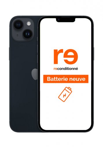 iPhone 14 Plus Noir 128 Go Reconditionné Très Bon état Batterie Neuve