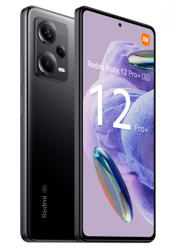 Xiaomi Redmi Note 12 Pro + 5G Noir : vue de dos et de face  de 3/4