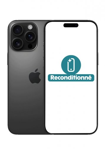 iPhone 16 Pro Max Noir 256Go Reconditionné Excellent Etat