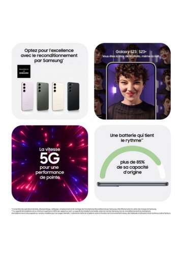 Samsung Galaxy S23 Rose 128Go Reconditionné Parfait Etat