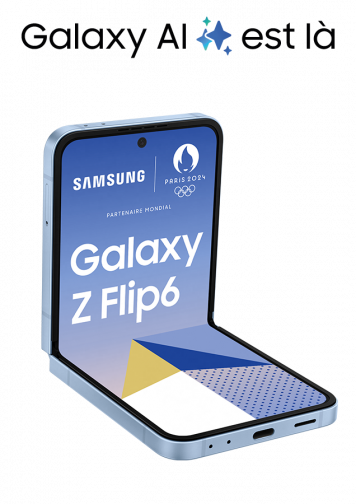 Galaxy Z Flip6 bleu semi ouvert