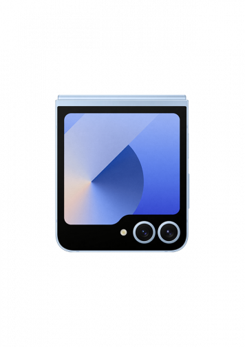 Galaxy Z Flip6 bleu fermé de face