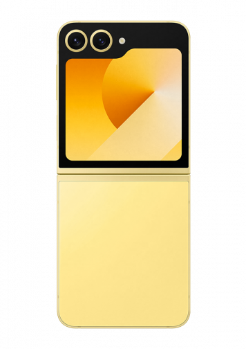Galaxy Z Filp6 jaune ouvert de dos