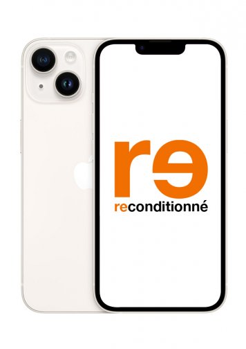 iPhone 14 Blanc 128Go Reconditionné Très Bon Etat