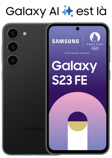 Samsung Galaxy S23 FE violet de face