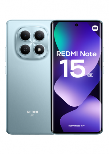 Xiaomi Redmi Note 15 5G Bl eu 256 Go : image de face et de dos