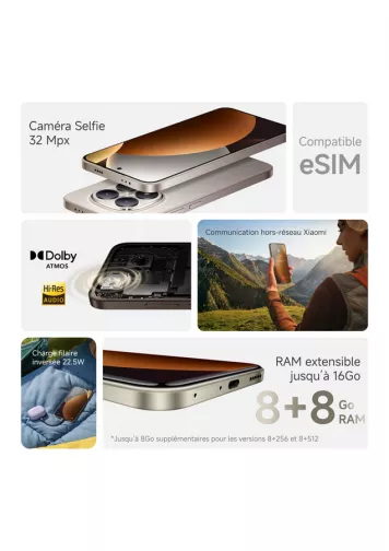 Xiaomi Redmi Note 15 Pro 5G Noir 256 Go