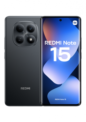 Xiaomi Redmi Note 15 4G Noir 128 Go : image de face et dos
