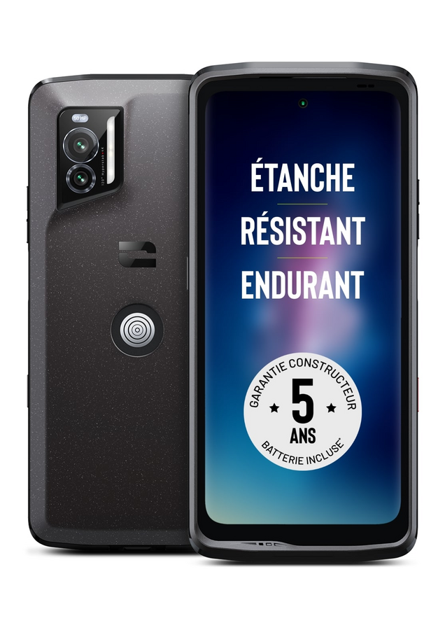 Crosscall STELLAR-X5s Noir 256Go : image de face et de dos