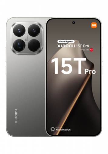 Xiaomi 15T Pro Gris 512Go : image de face et de dos
