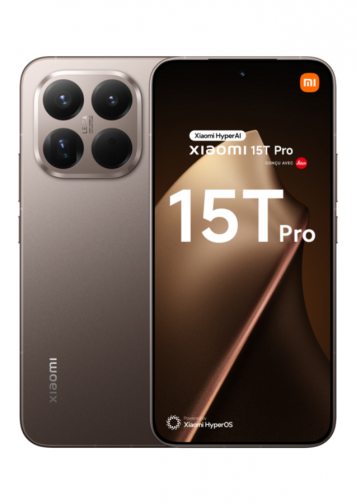Xiaomi 15T Pro Marron 512Go : image de face et de dos