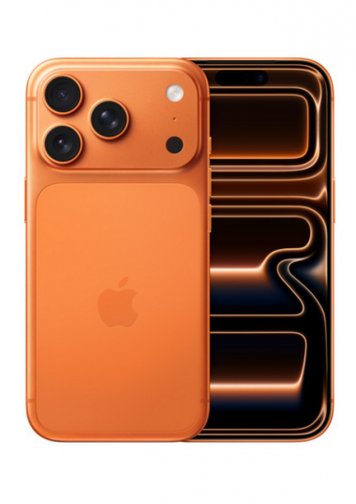 Apple iPhone 17 Pro Orange cosmique 1To : image de face et de dos