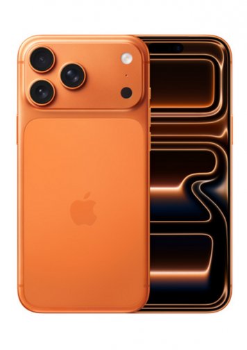Apple iPhone 17 Pro Max Orange cosmique 512Go : image de face et de dos