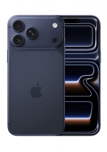 Apple iPhone 17 Pro Max Bleu intense 1To : image de face et de dos
