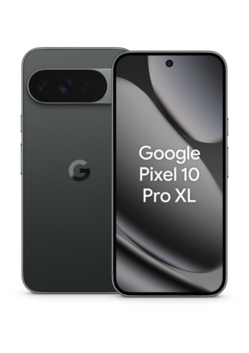 Google Pixel 10 Pro XL Noir 512Go avec Gemini : image de dos et de face