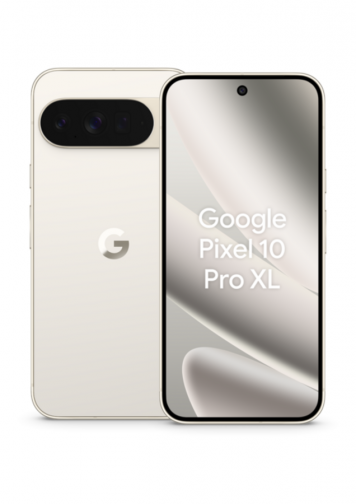 Google Pixel 10 Pro XL Blanc 512Go avec Gemini : image de dos et de face