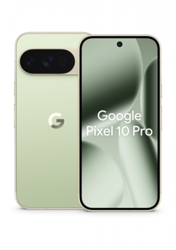 Google Pixel 10 Pro Vert 256Go avec Gemini : image de dos et de face