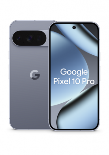 Google Pixel 10 Pro Gris 256Go avec Gemini : vu de dos et de face