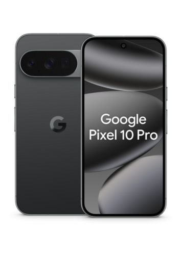 Google Pixel 10 Pro Noir 256Go avec Gemini : image de dos et de face