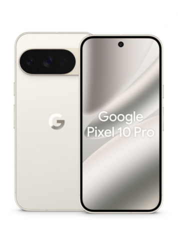 Google Pixel 10 Pro Blanc 256Go avec Gemini : image de dos et de face