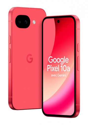image Google Pixel 10a  rouge framboise de dos et de face
