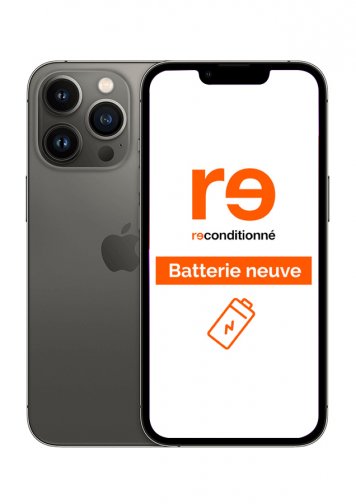 iPhone 13 Pro noir 128 Go Reconditionné Très Bon état Batterie Neuve
