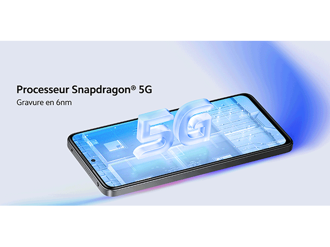 Des performances efficaces grâce au Snapdragon® 695 5G et à la charge turbo 67W