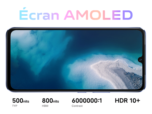Vue écran AMOLED vivo V21 5G
