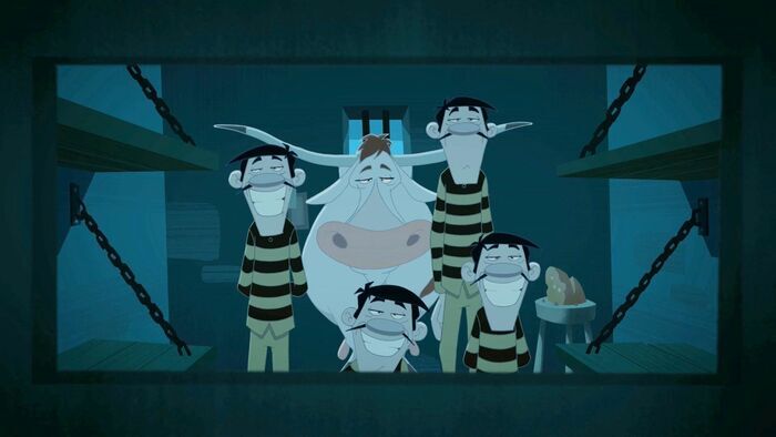 La vache et les prisonniers