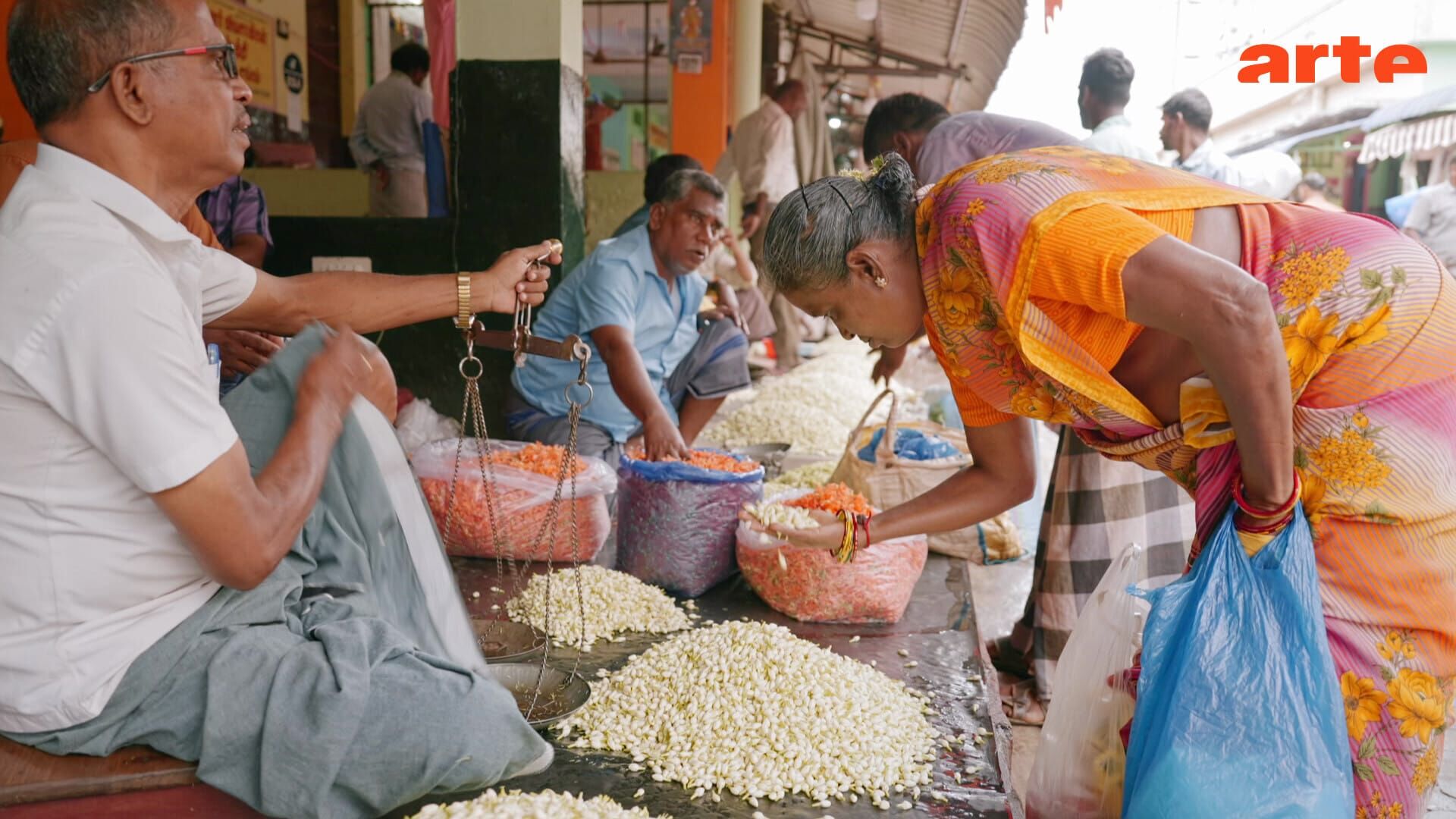 Inde, le marché aux fleurs