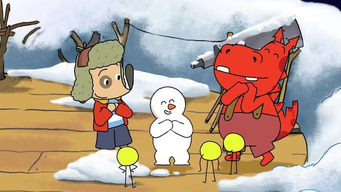 Le jour où un bébé bonhomme de neige s'éveilla