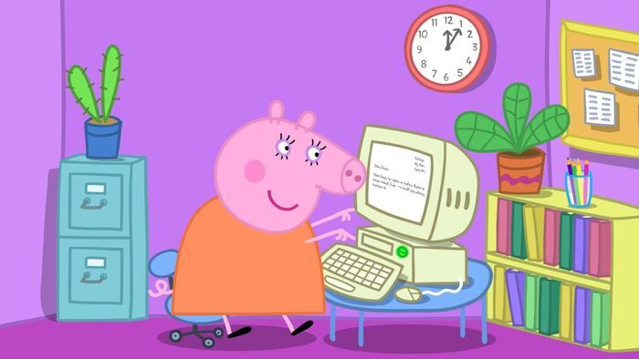 Maman Pig travaille