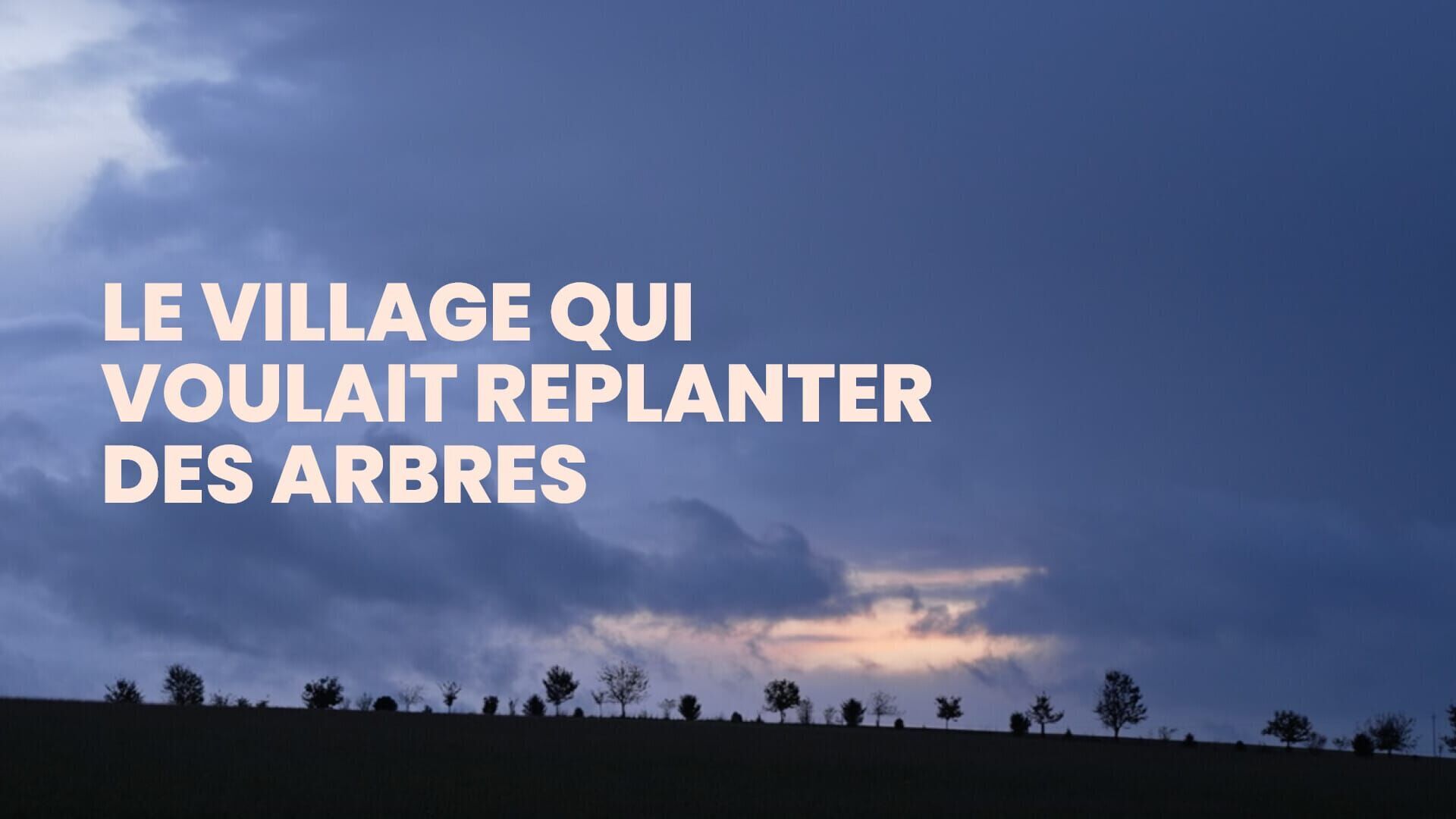 Le village qui voulait replanter des arbres