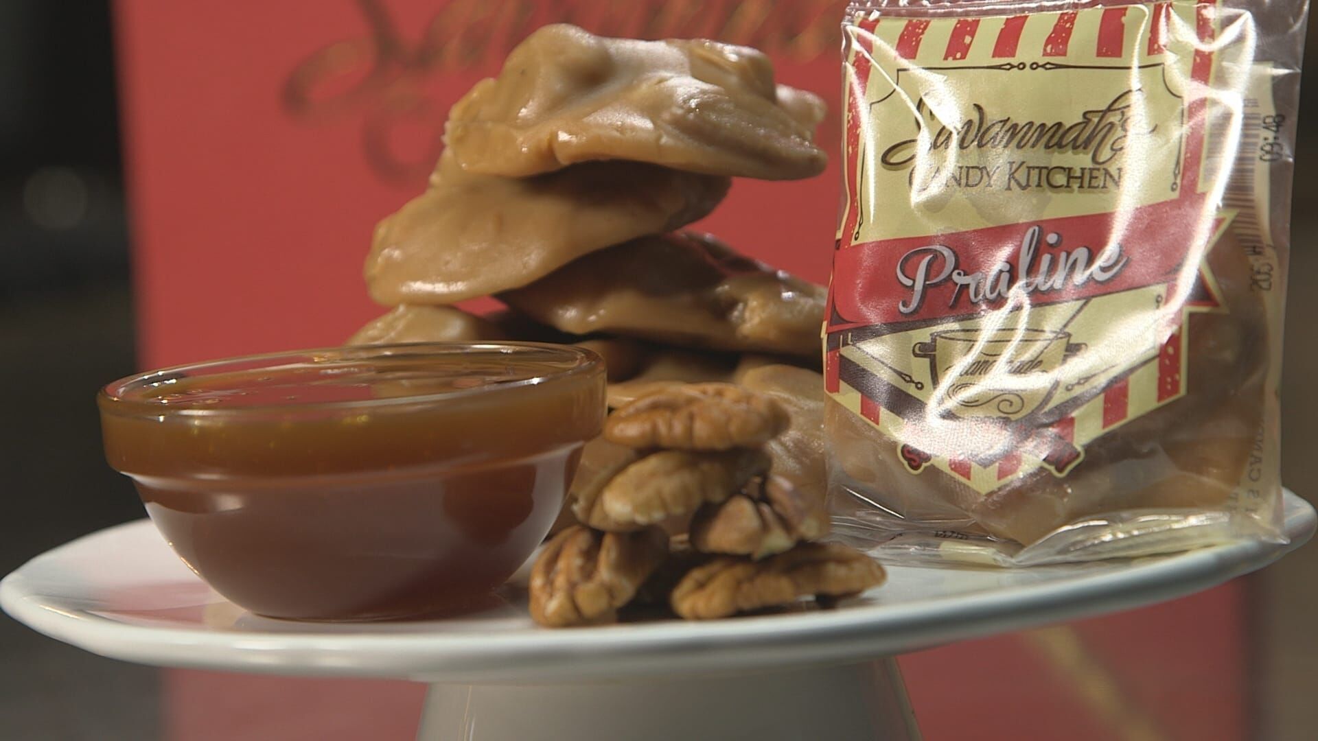 Salsa verde et pralines aux noix de pécan