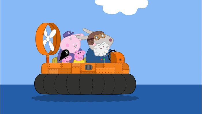 L'aéroglisseur de Papy Pig