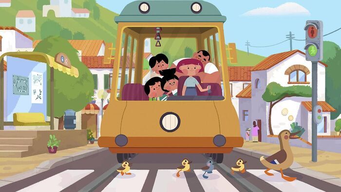 Le trajet en tram