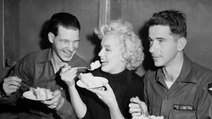 1954, Marilyn Monroe en Corée