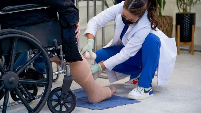 Jambes qui suintent
