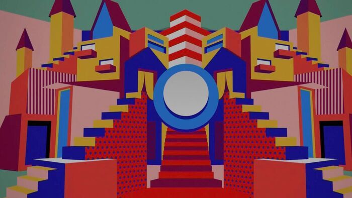 Dans un temple d'artiste et la maison à l'américaine