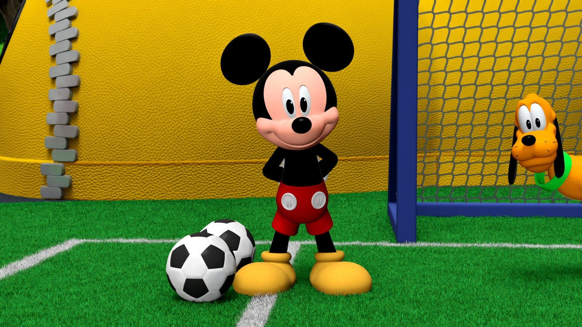 Mickey and Minnie Soccer Staring Contest