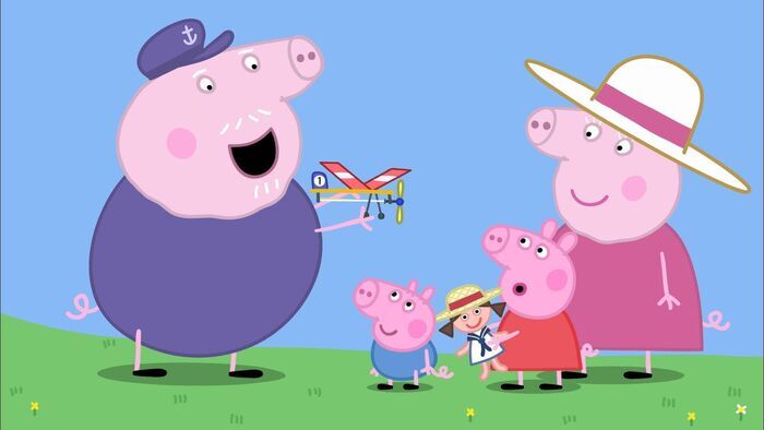 L'avion miniature de Papy Pig
