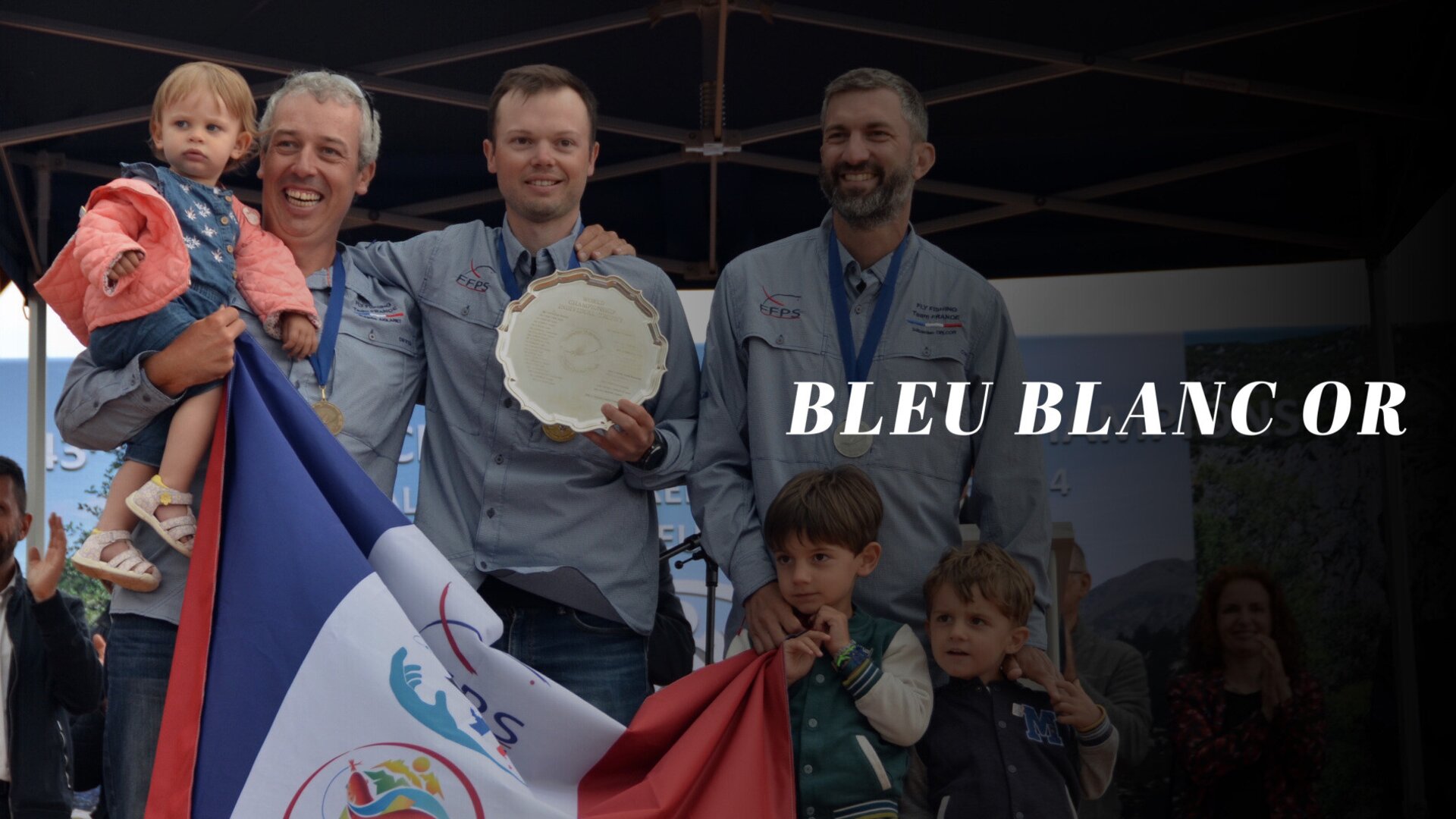 Bleu blanc or