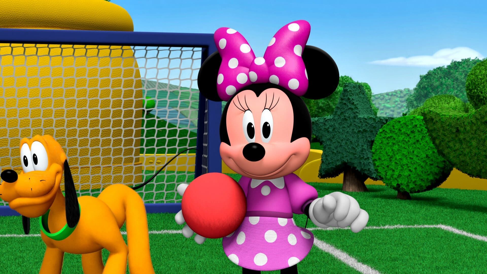 Mickey and Minnie Play Catch