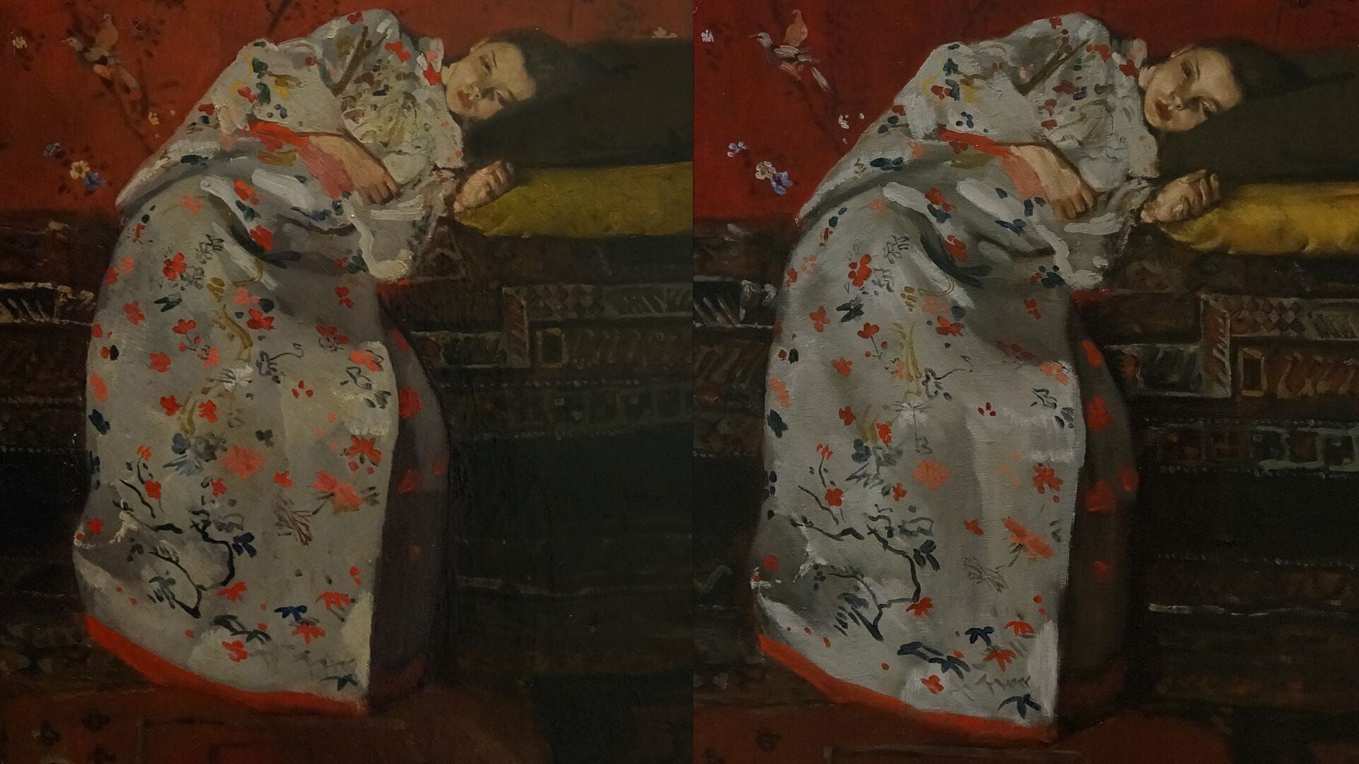 Breitner : Fille en kimono blanc