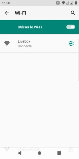 Étape 7 : Le mobile est connecté à la Livebox.