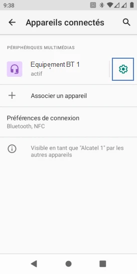 Étape 10 : Cliquez sur l'engrenage
Vous avez la possibilité de Supprimer ou Déconnecter la connexion.
