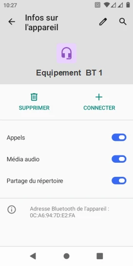 Étape 12 : Pour reconnecter l'appareil, cliquer sur Se connecter.