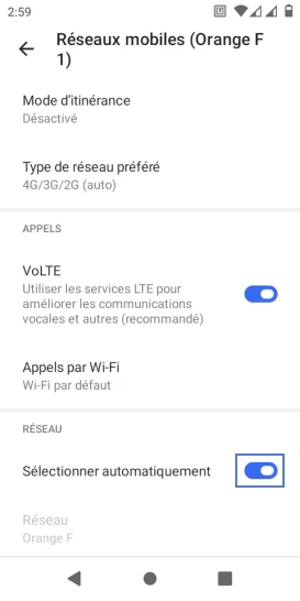 Étape 6 : Faites glisser le curseur Sélectionner automatiquement vers la gauche.