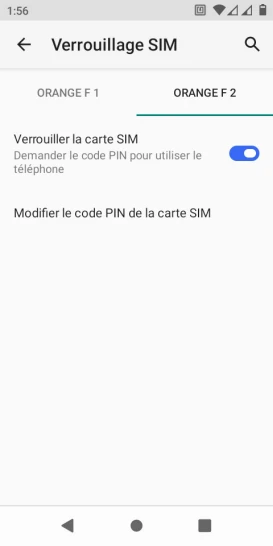 Étape 7 : La demande du code PIN est activée.