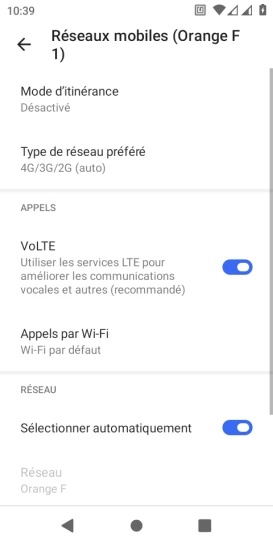 Étape 12 : Les connexions de données en itinérance sont désactivées.